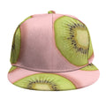 Kiwi Slices Pattern Print Snapback Cap