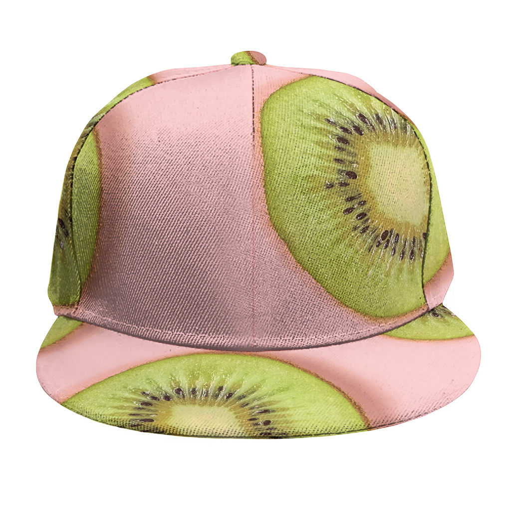 Kiwi Slices Pattern Print Snapback Cap