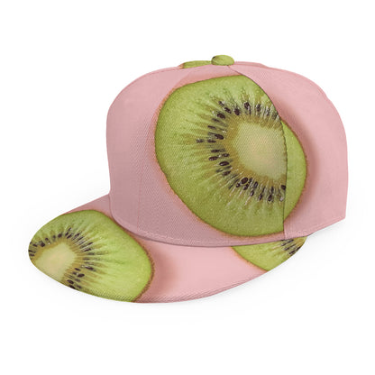 Kiwi Slices Pattern Print Snapback Cap