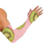 Kiwi Slices Pattern Print Sun Protection Arm Sleeves