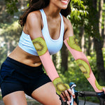 Kiwi Slices Pattern Print Sun Protection Arm Sleeves