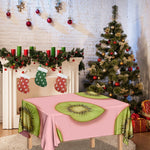 Kiwi Slices Pattern Print Tablecloth