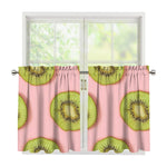 Kiwi Slices Pattern Print Tier Curtains
