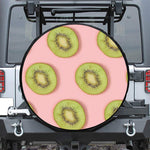 Kiwi Slices Pattern Print Tire Cover