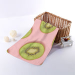 Kiwi Slices Pattern Print Towel