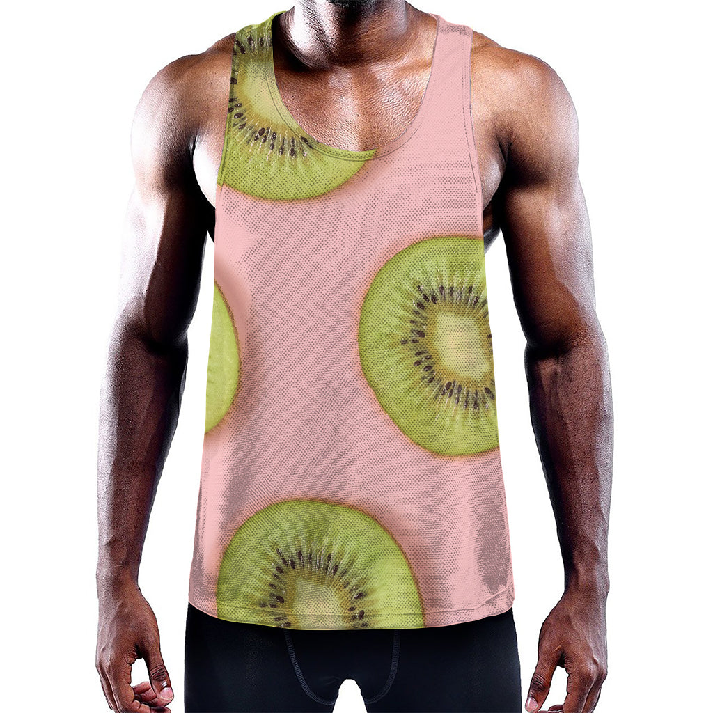 Kiwi Slices Pattern Print Training Tank Top