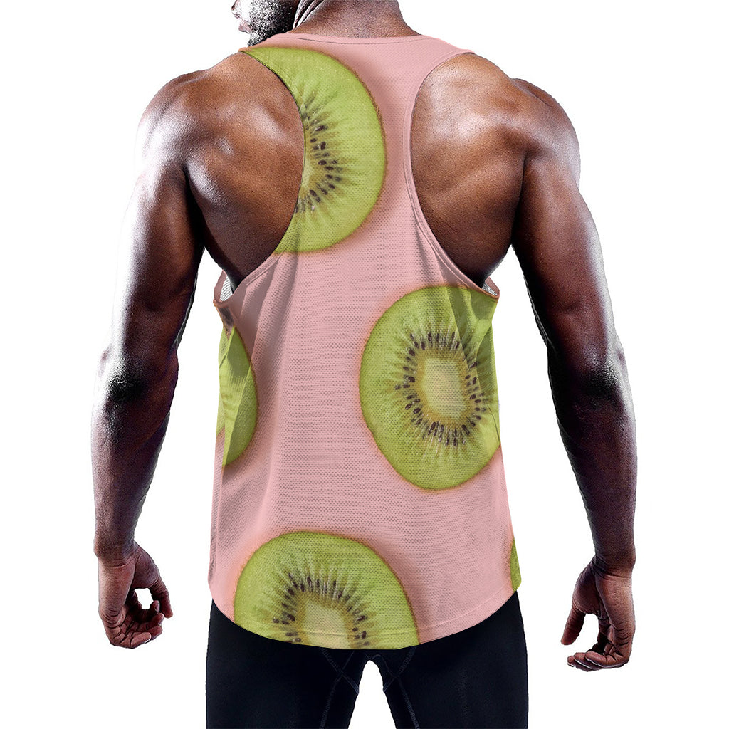 Kiwi Slices Pattern Print Training Tank Top