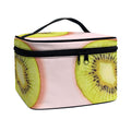 Kiwi Slices Pattern Print Travel Makeup Bag