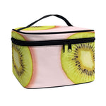 Kiwi Slices Pattern Print Travel Makeup Bag