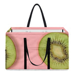 Kiwi Slices Pattern Print Utility Tote Bag