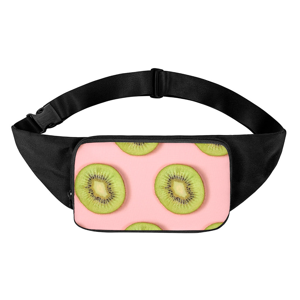 Kiwi Slices Pattern Print Waist Bag