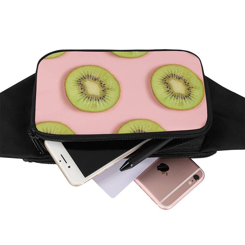 Kiwi Slices Pattern Print Waist Bag