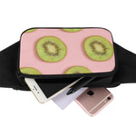 Kiwi Slices Pattern Print Waist Bag