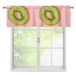 Kiwi Slices Pattern Print Window Valance