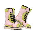 Kiwi Slices Pattern Print Winter Boots