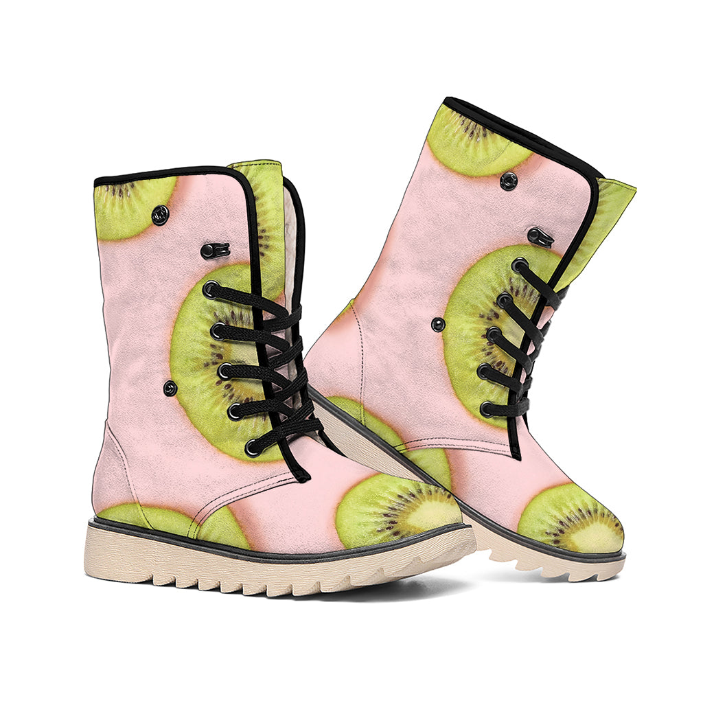 Kiwi Slices Pattern Print Winter Boots