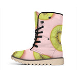 Kiwi Slices Pattern Print Winter Boots