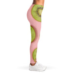 Kiwi Slices Pattern Print Women's Leggings
