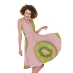 Kiwi Slices Pattern Print Women's Sleeveless Dress