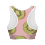 Kiwi Slices Pattern Print Women's Sports Bra