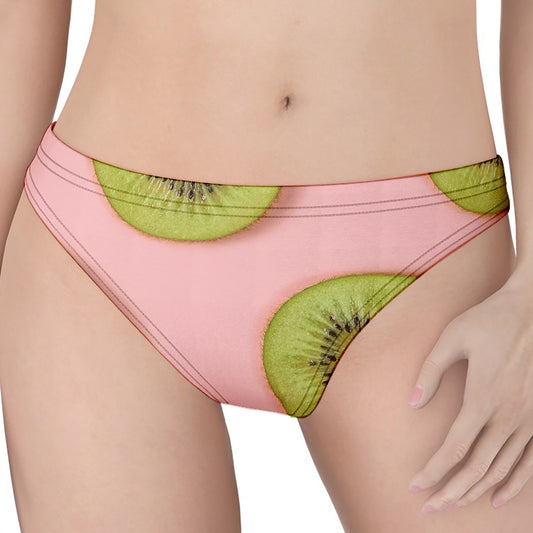Kiwi Slices Pattern Print Women's Thong
