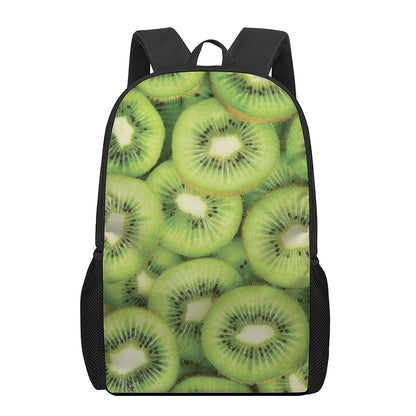 Kiwi Slices Print 17 Inch Backpack