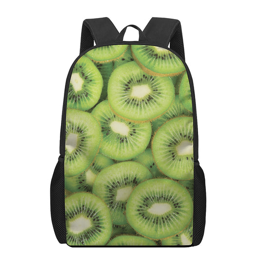 Kiwi Slices Print 17 Inch Backpack