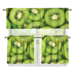 Kiwi Slices Print 3 Piece Kitchen Curtains