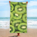 Kiwi Slices Print Beach Towel