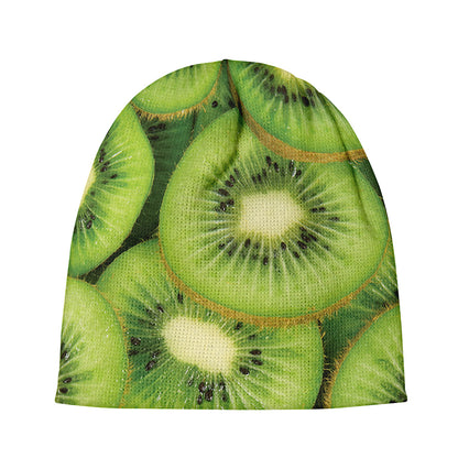 Kiwi Slices Print Beanie