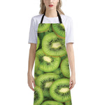 Kiwi Slices Print Bib Apron With Pocket
