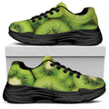 Kiwi Slices Print Black Chunky Shoes