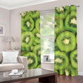 Kiwi Slices Print Dimout Grommet Curtains