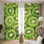 Kiwi Slices Print Blackout Pencil Pleat Curtains