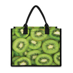 Kiwi Slices Print Canvas Tote Bag