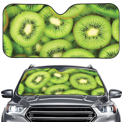 Kiwi Slices Print Car Windshield Sun Shade