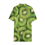 Kiwi Slices Print Cotton Hawaiian Shirt