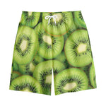 Kiwi Slices Print Cotton Shorts