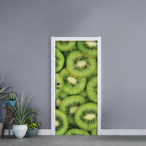 Kiwi Slices Print Door Sticker