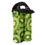 Kiwi Slices Print Double Neoprene Wine Tote