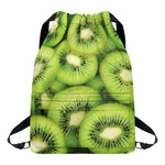 Kiwi Slices Print Drawstring Backpack