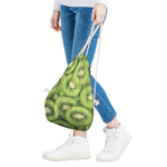 Kiwi Slices Print Drawstring Bag