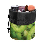 Kiwi Slices Print Drawstring Makeup Bag