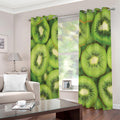 Kiwi Slices Print Extra Wide Grommet Curtains
