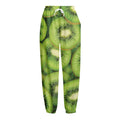 Kiwi Slices Print Fleece Lined Knit Pants