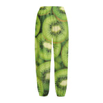 Kiwi Slices Print Fleece Lined Knit Pants
