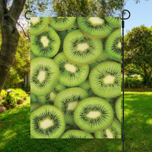 Kiwi Slices Print Garden Flag