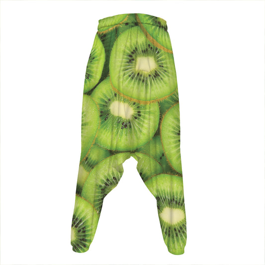 Kiwi Slices Print Hammer Pants