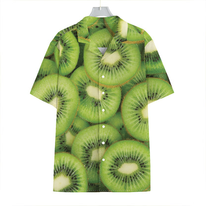 Kiwi Slices Print Hawaiian Shirt