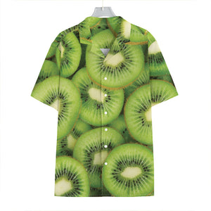 Kiwi Slices Print Hawaiian Shirt